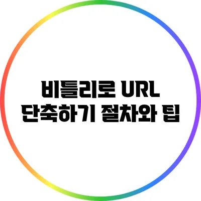 비틀리로 URL 단축하기: 절차와 팁