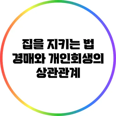 집을 지키는 법: 경매와 개인회생의 상관관계