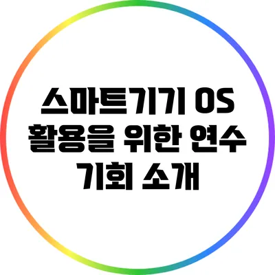 스마트기기 OS 활용을 위한 연수 기회 소개