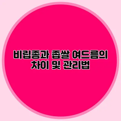 비립종과 좁쌀 여드름의 차이 및 관리법