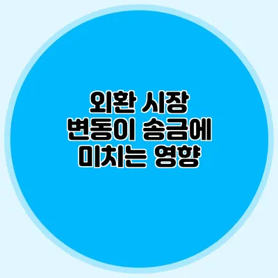 외환 시장 변동이 송금에 미치는 영향