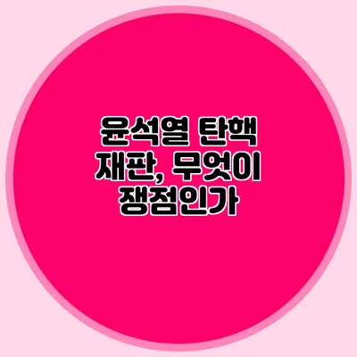 윤석열 탄핵 재판, 무엇이 쟁점인가?