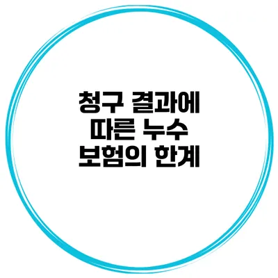 청구 결과에 따른 누수 보험의 한계