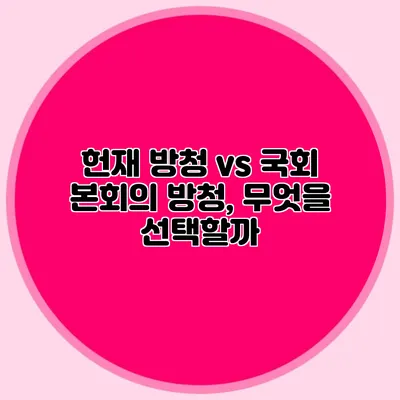 헌재 방청 vs 국회 본회의 방청, 무엇을 선택할까?